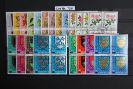 PJ 1975-79 Serien Viererblöcke ET gestempelt        Los 7281