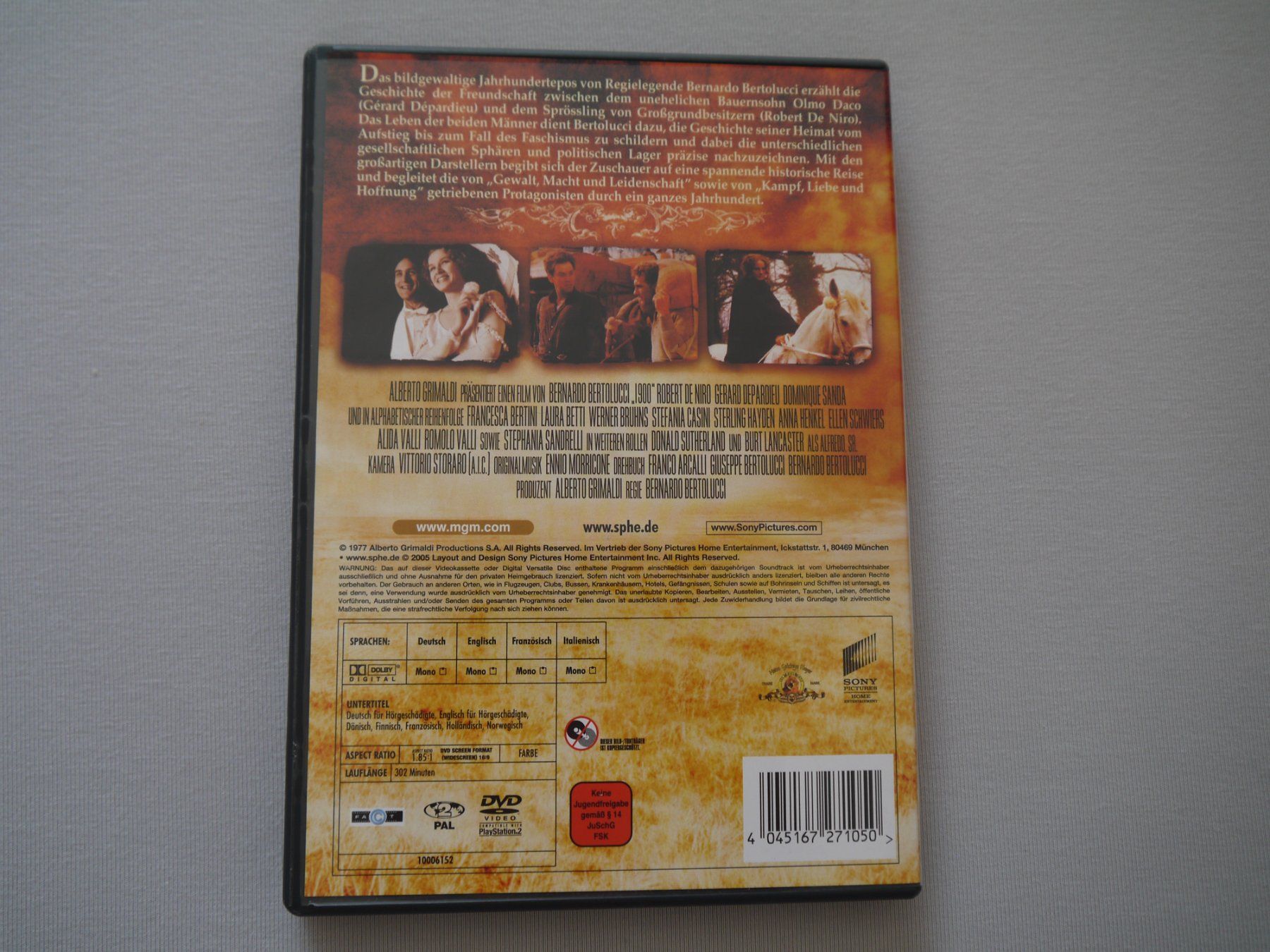 Tous les DVDs: 1900-Bernardo Bertolucci/Robert De Niro 2 Disc -uncut-selten – D'occasion à Hagendorn par Blaf 1