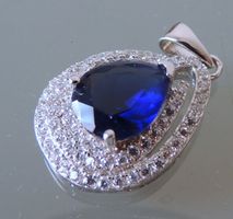 Goha Silber 925 Zirkonia Anhänger 25 mm