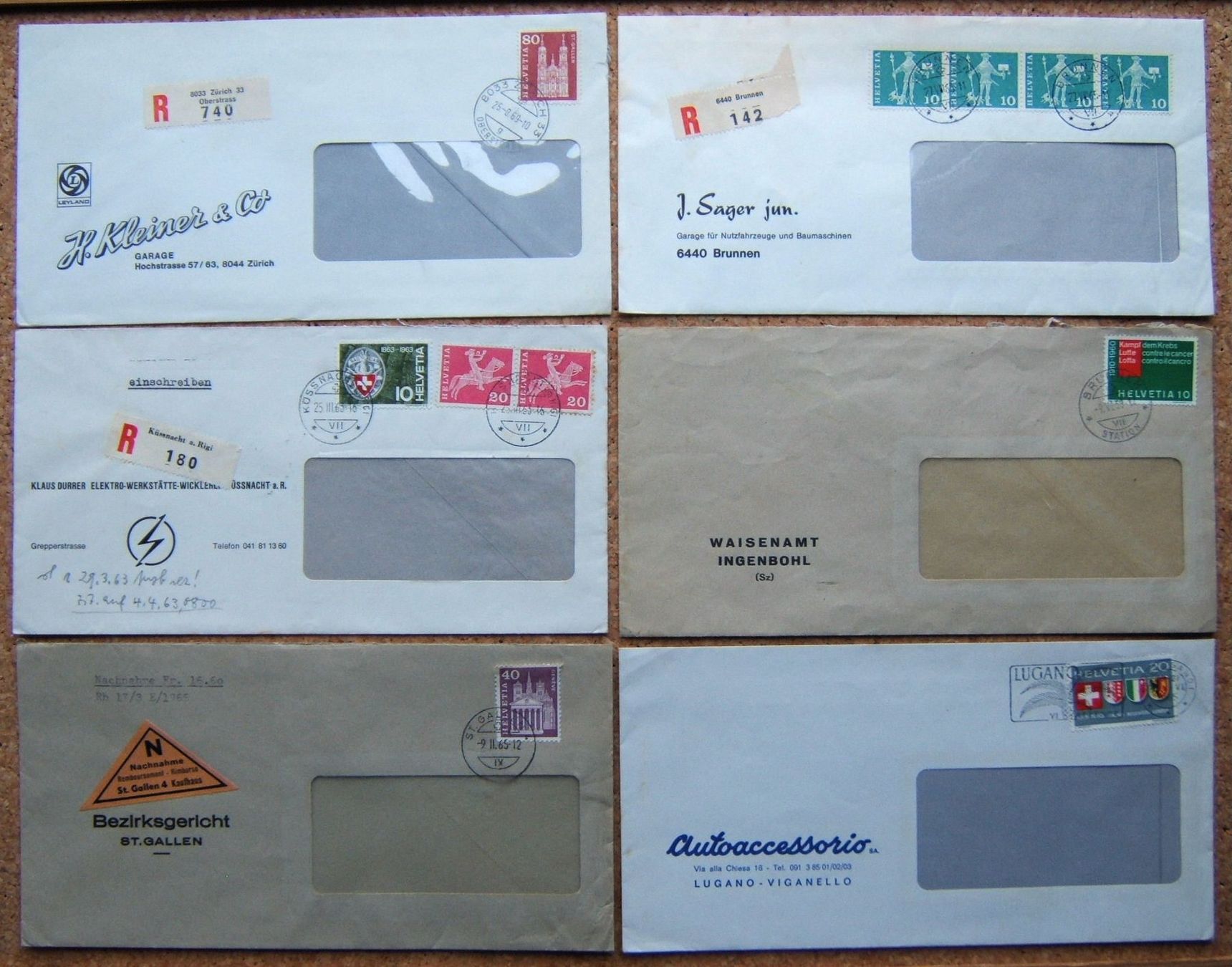 Alle Briefmarken: 14 BRIEFE SCHWEIZ 60ER JAHRE – Gebraucht aus Brunnen von Nonne04 3