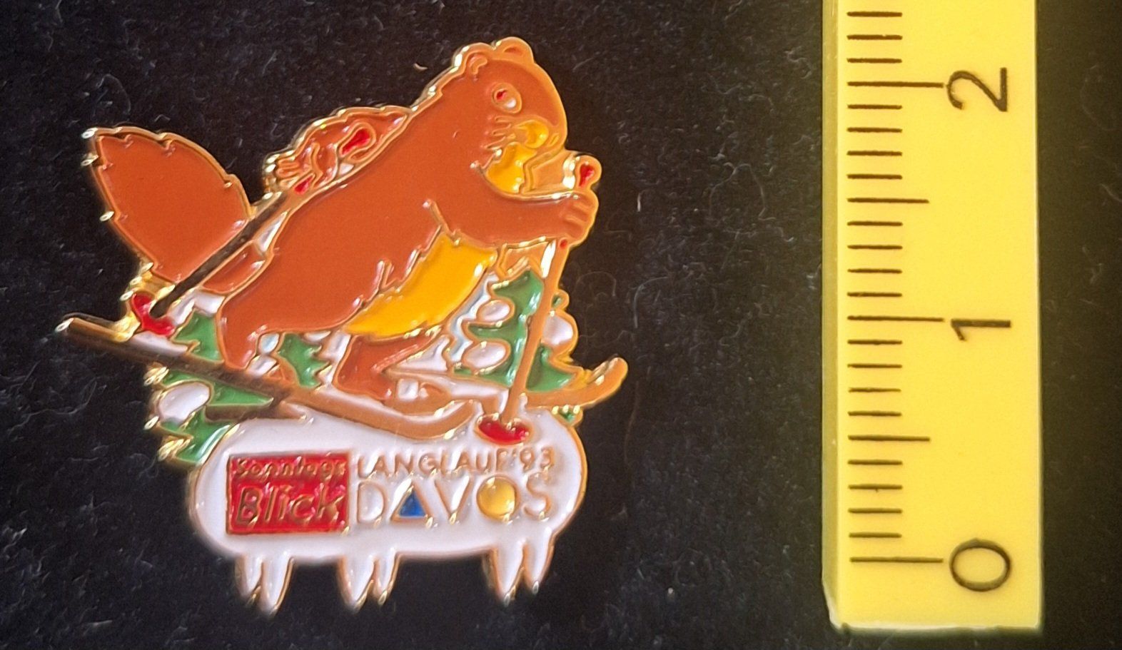 Placchette & Badge: Pin  Eichhörnchen Langlauf Davos 1993 – Usato da Zug venduto da Sdoerfli