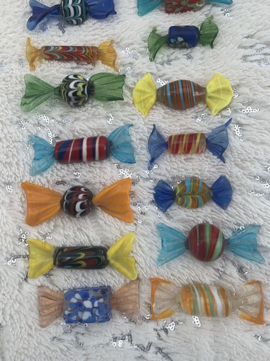 Murano Gläser: 25 Stück dekorative Murano Glas Bonbons  – Neu (gemäss Beschreibung) aus Rothrist von Oddymanliane 6