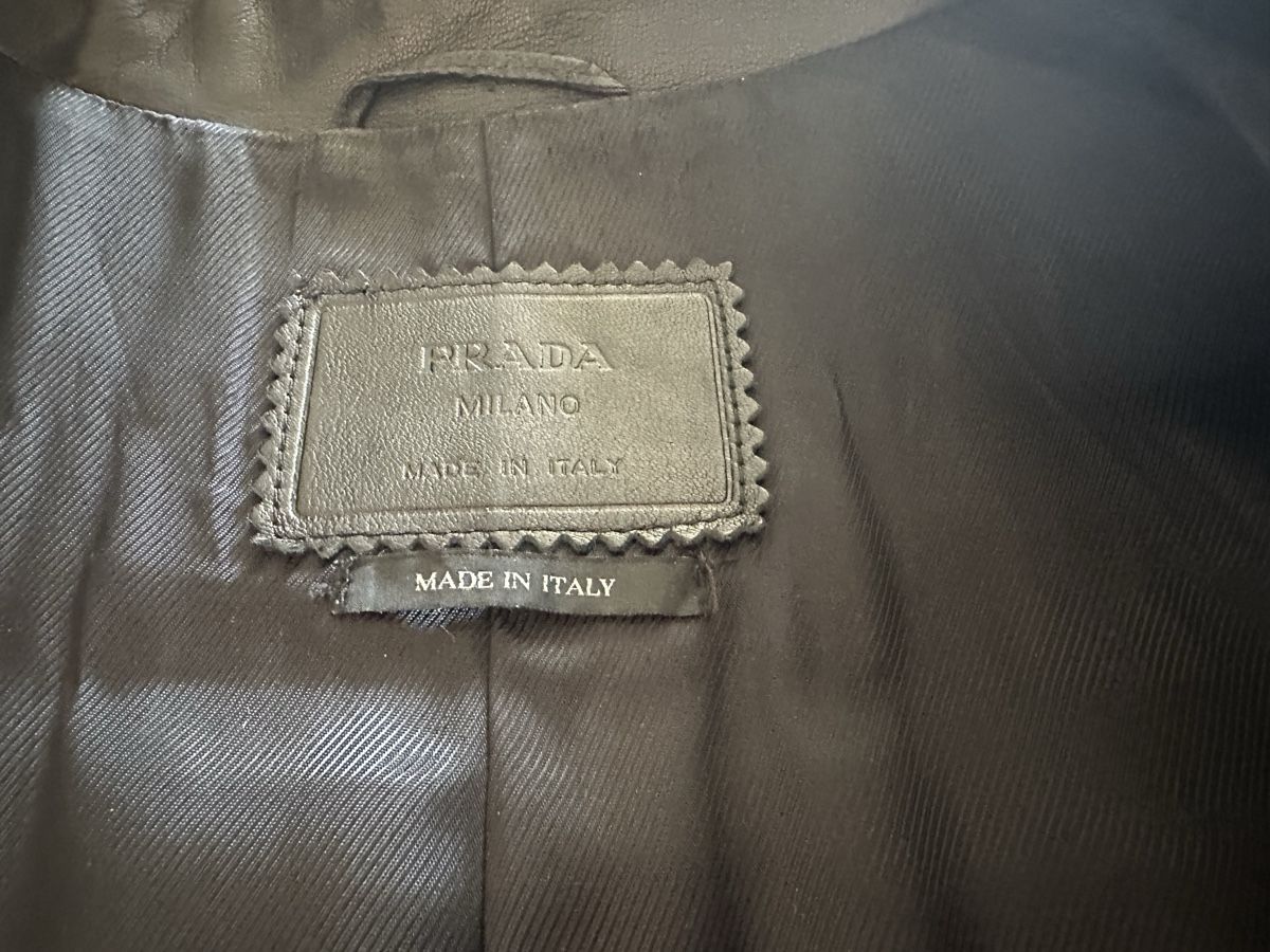 Prada Giacche: PRADA Milano Leather Jacket. Size 42. Made in Italy. – Nuovo (secondo la descrizione) da Männedorf venduto da primavera22 2