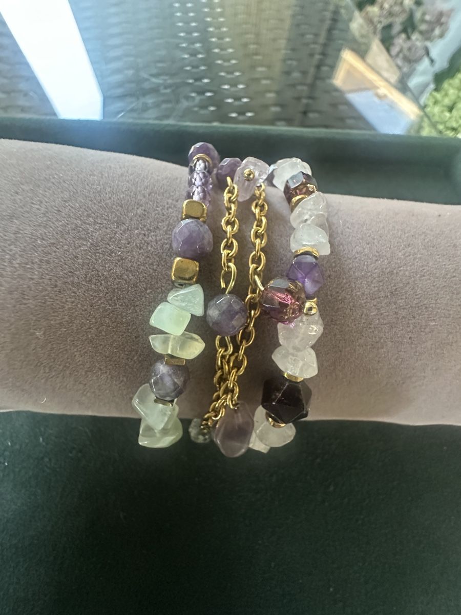 Bracciali & Braccialetti: Vierreihiges Armband mit Halbedelsteinen  – Nuovo e nell'imballaggio originale da Kriens venduto da Hortensie6 2