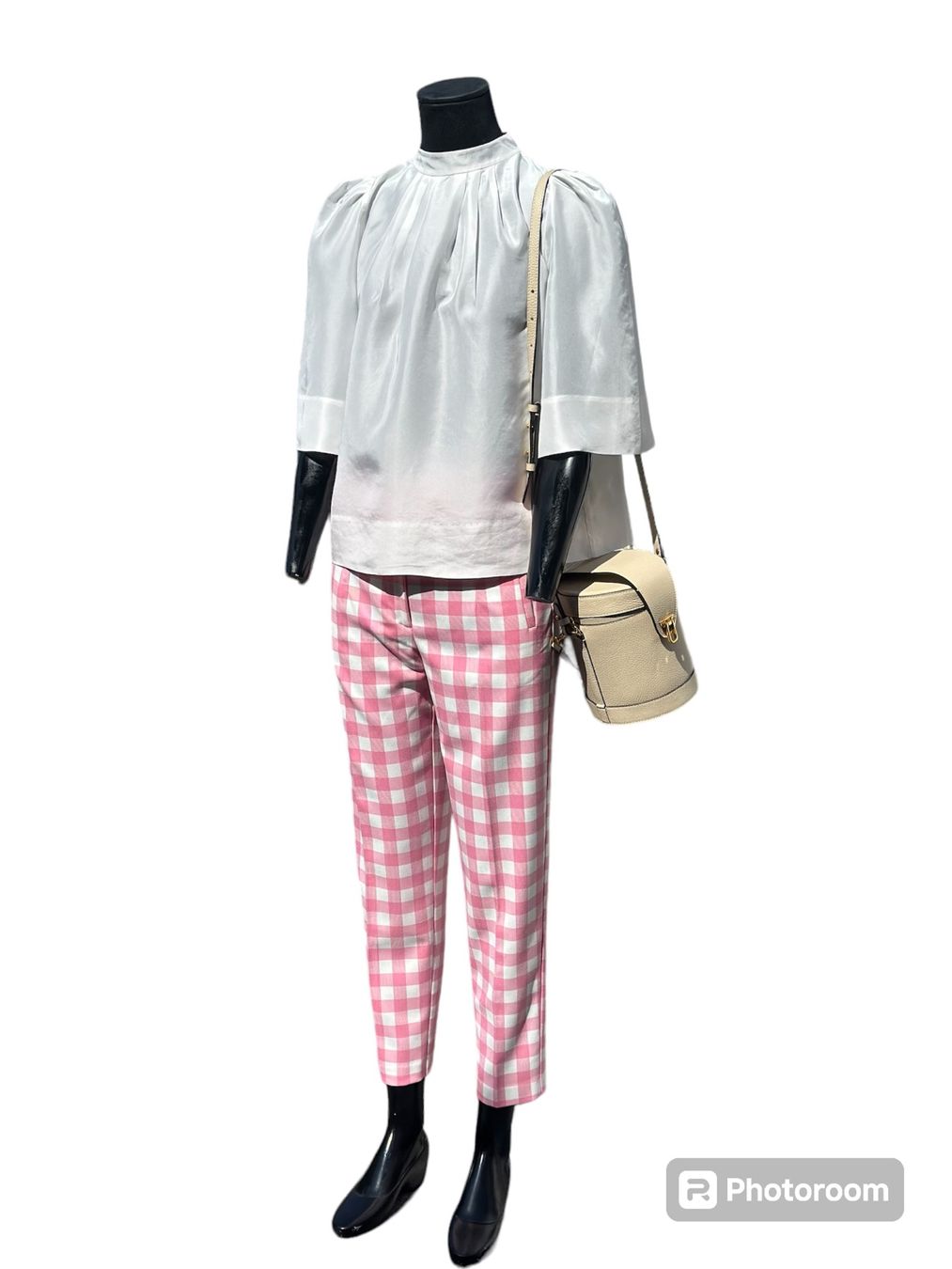 Zara Pantaloni: Pink Gingham High-Waisted Zara Pants, Size M – Nuovo (secondo la descrizione) da Zufikon venduto da Modestil365 8