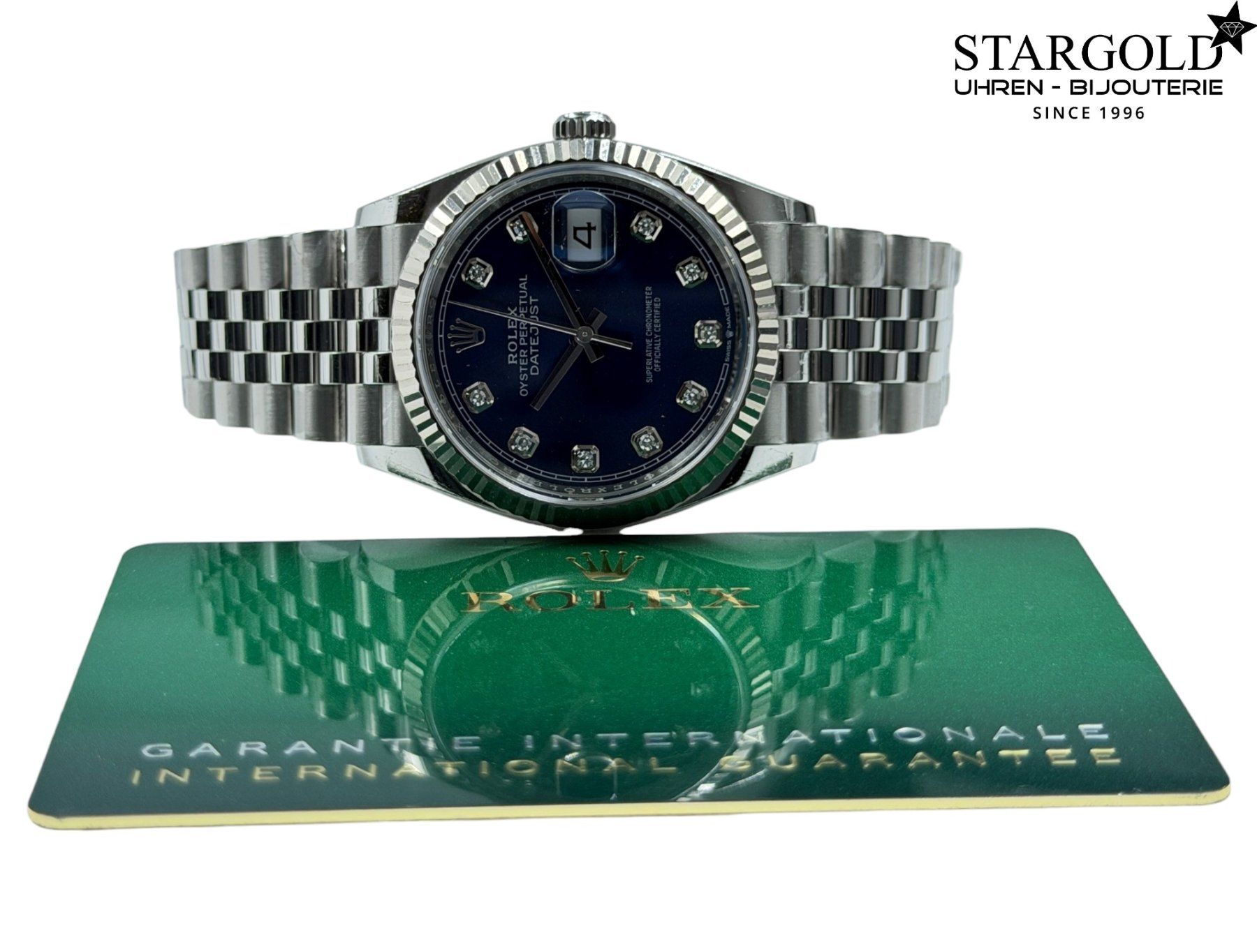 Rolex Orologi: Rolex Datejust 36 Blau mit Diamanten - 126234 – Nuovo e nell'imballaggio originale da Zürich venduto da Stargold-Uhren 8