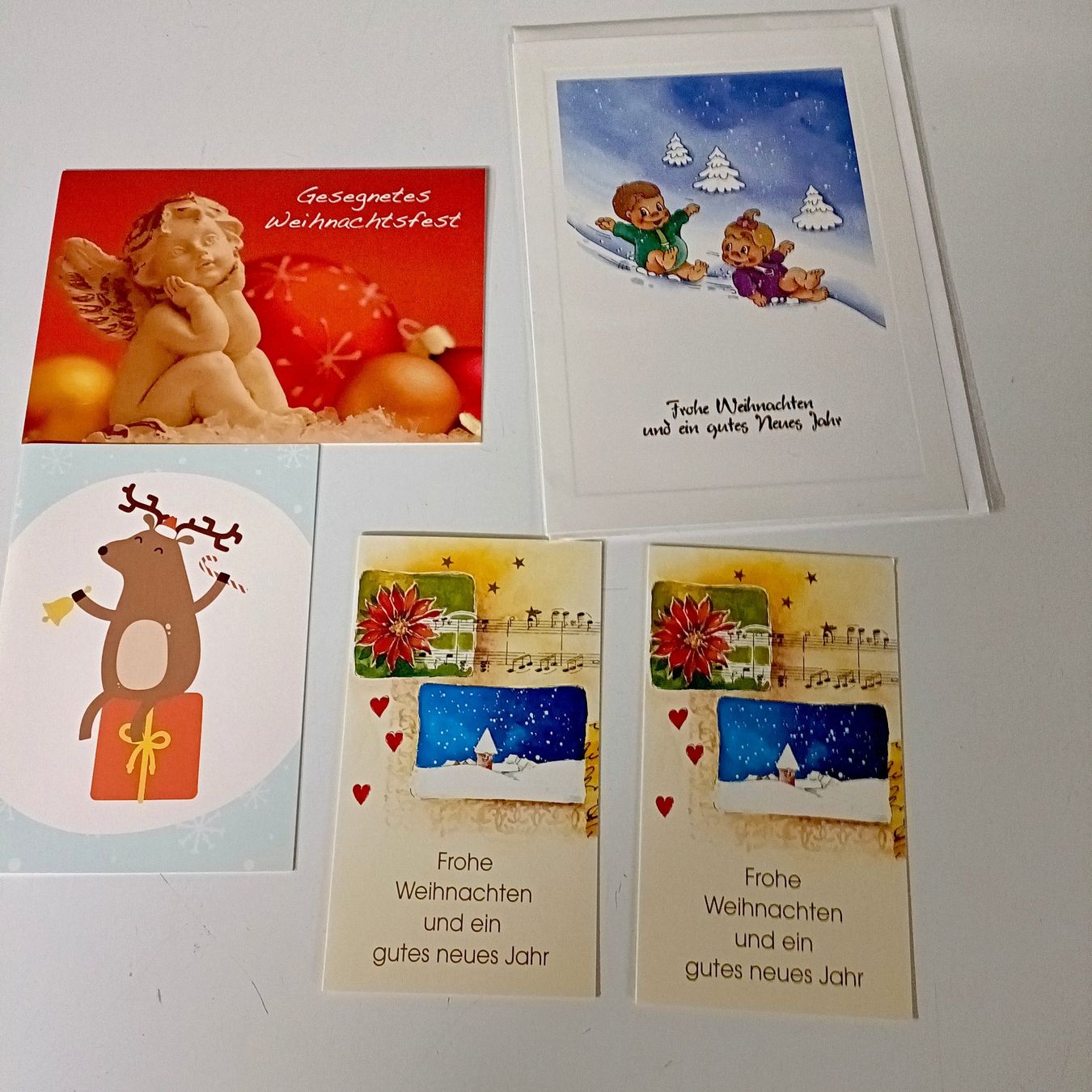 Cartoline: Weihnachtskarten Set, Grusskarten, Neu,  5 Stück im Set – Nuovo e nell'imballaggio originale da Sitterdorf venduto da imsis