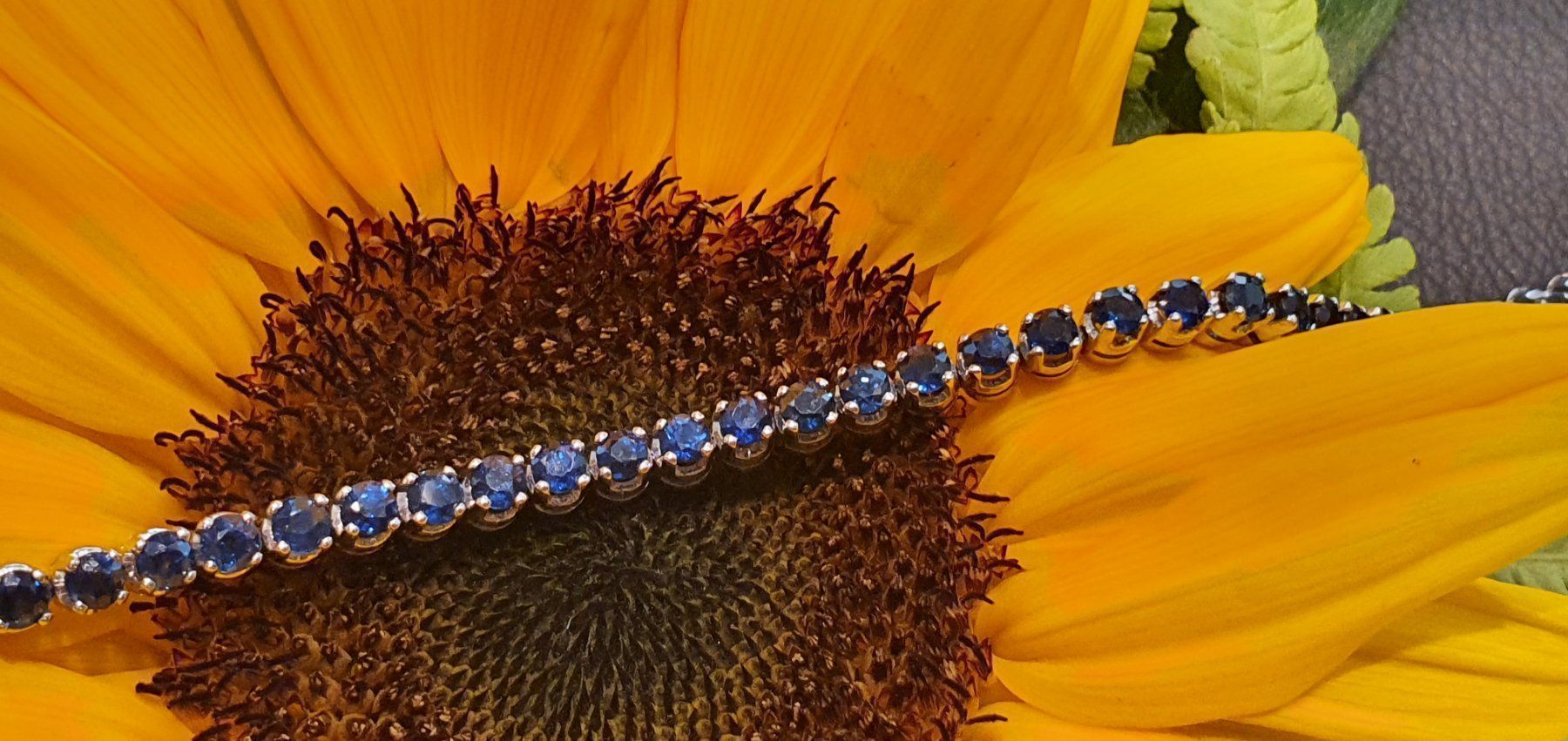 Bracelets: Tennis Bracelet 42 wunderschöne Saphir – Neuf (Voir description) à Unterägeri par Altgoldschmuck 5