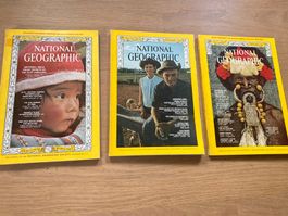 National Geographic Magazine 3 Stueck gute Sammlung