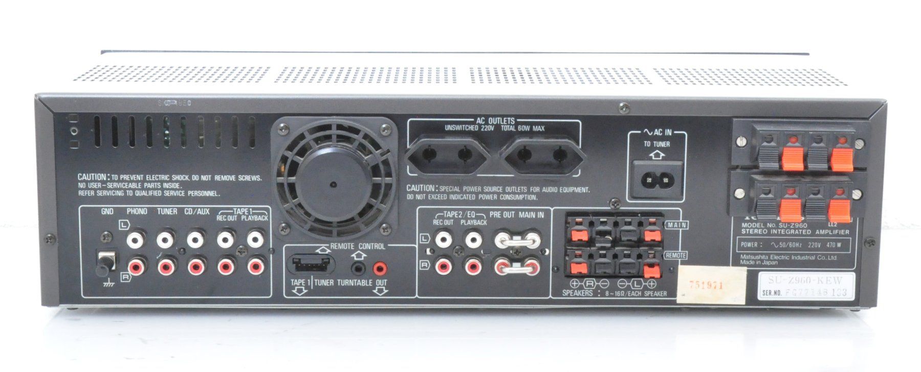 Technics Amplificatori: Technics SU-Z960 Stereo Integrated Amplifier – Usato da Oberglatt ZH venduto da Kumar2 3