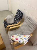 2 POÄNG Kindersessel IKEA mit 4 Bezüge
