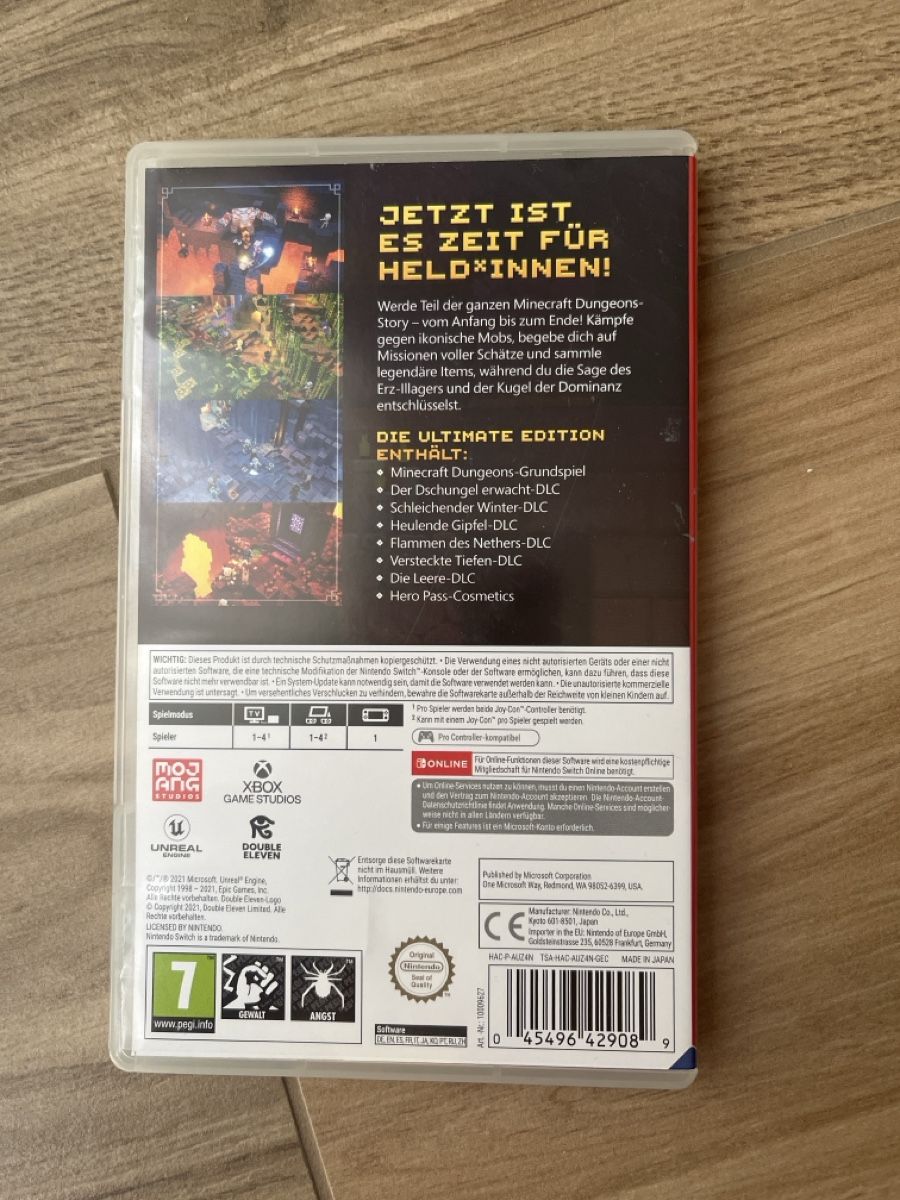 Nintendo Giochi: Minecraft Dungeons Ultimate Edition - Top Zustand! – Nuovo (secondo la descrizione) da St. Gallen venduto da Lini_88 1