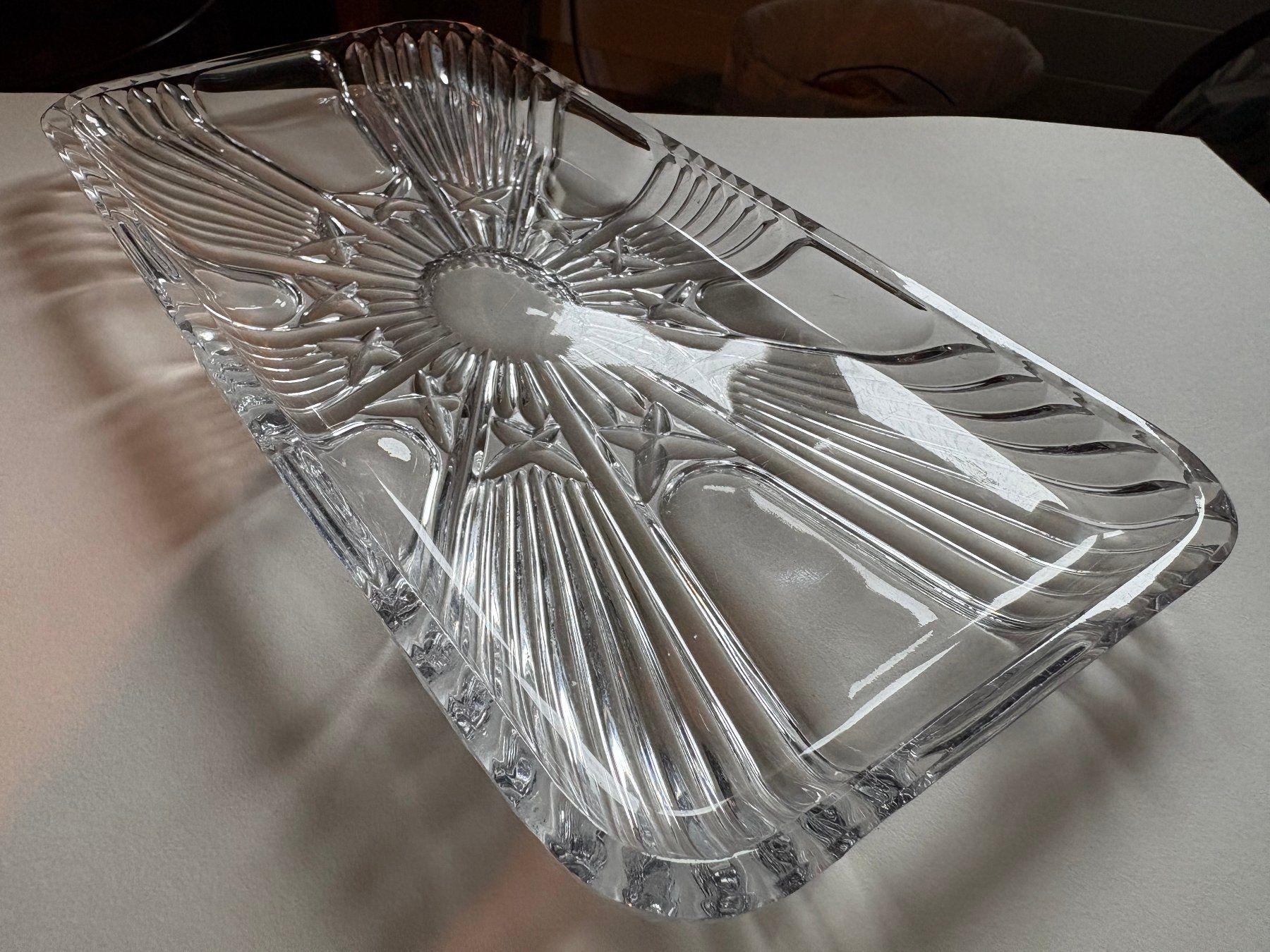 Piatti di portata: Kristallglas Kuchenplatte Cakeplatte Servierplatte – Usato da Zürich venduto da Pam-Creation