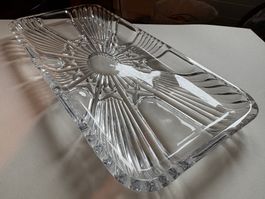Kristallglas Kuchenplatte Cakeplatte Servierplatte