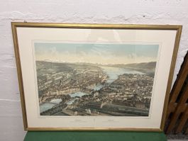 Lithografie Stadt Zürich 