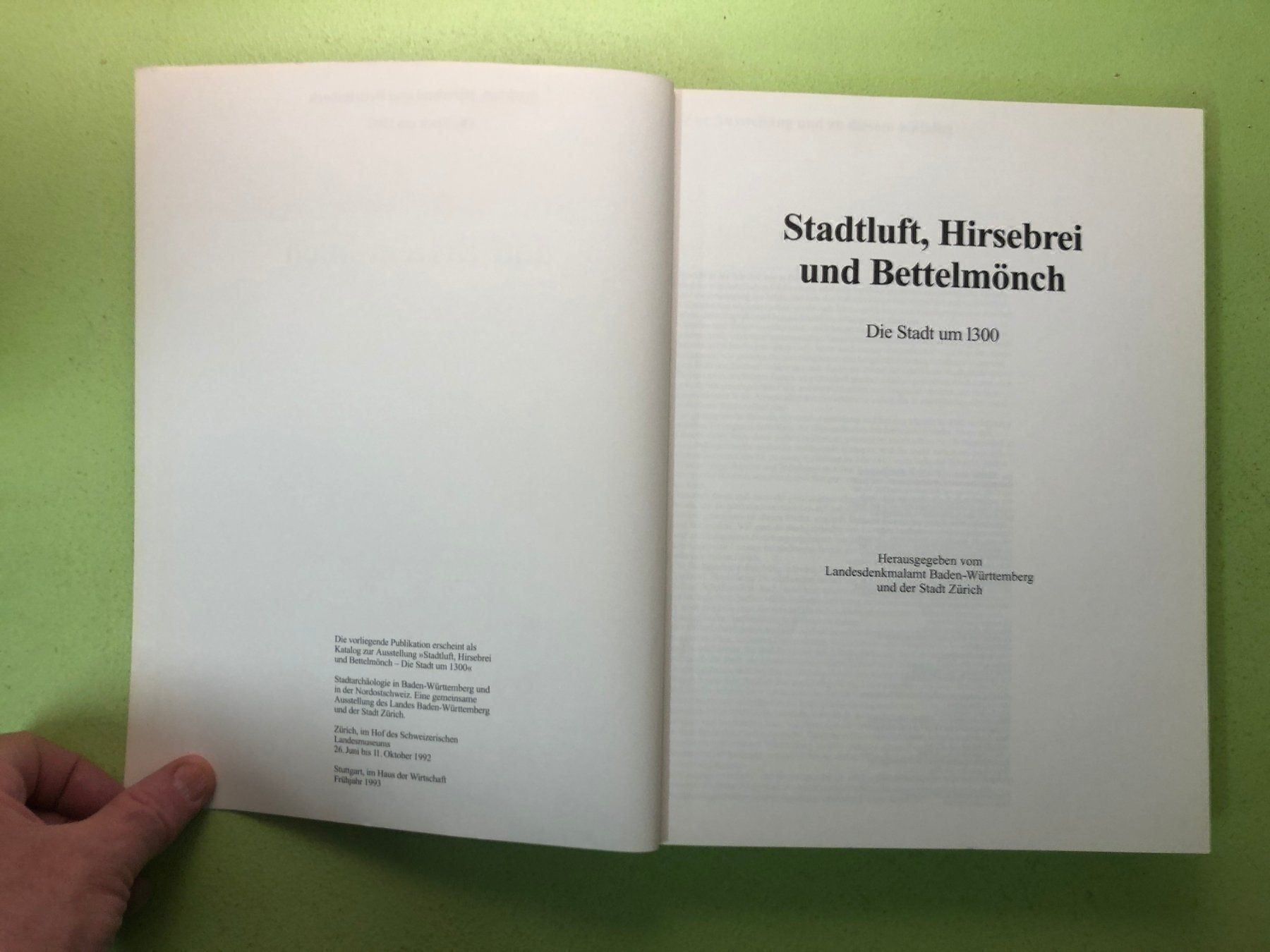 Libri: Stadtluft, Hirsebrei und Bettelmönch. – Usato da Zürich venduto da allp 1