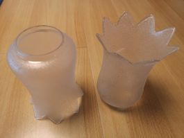 Lampenschirme antik weiss Tulpenform
