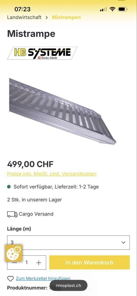 Sonstige Stalleinrichtungen: Mistrampe – Gebraucht aus Obersteckholz von Lilihisani 2