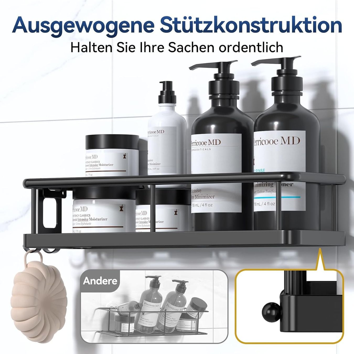 Duschen: Duschablage 2-teilig ohne Bohren rostfrei Duschregal – Neu und originalverpackt aus Schaffhausen von che_p9xl 5