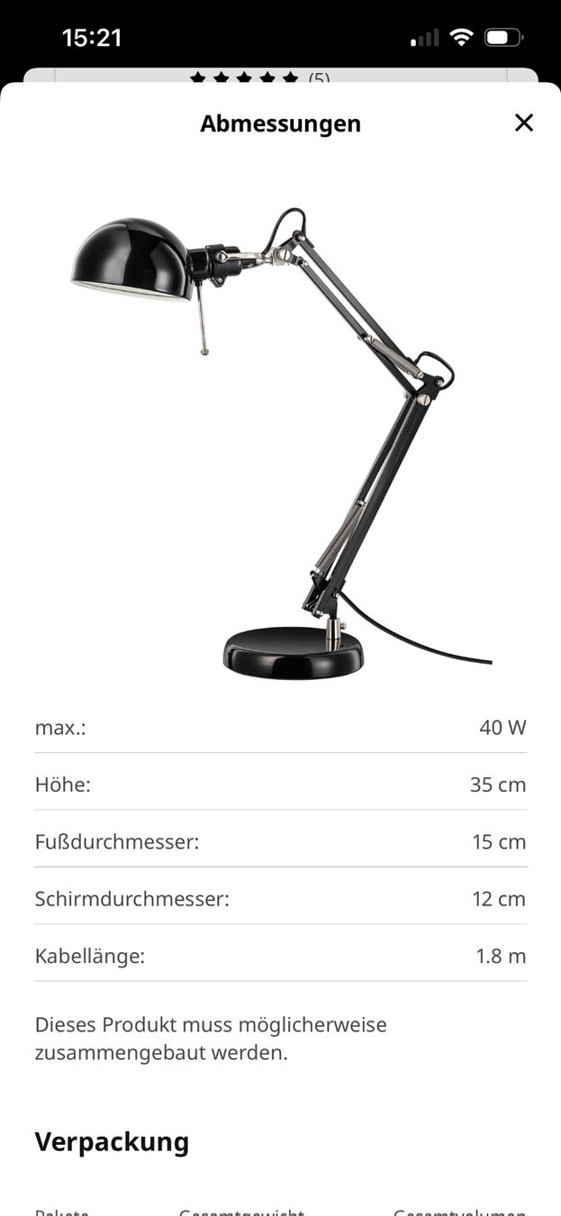Ikea Lampen: Tischlampe IKEA – Gebraucht aus Obergösgen von Andre118 5