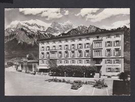 Bad Ragaz  - Hotel Tamina mit Oldtimer   :   alte A-karte