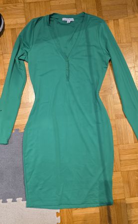Damen Kleid langarm grün Grösse S