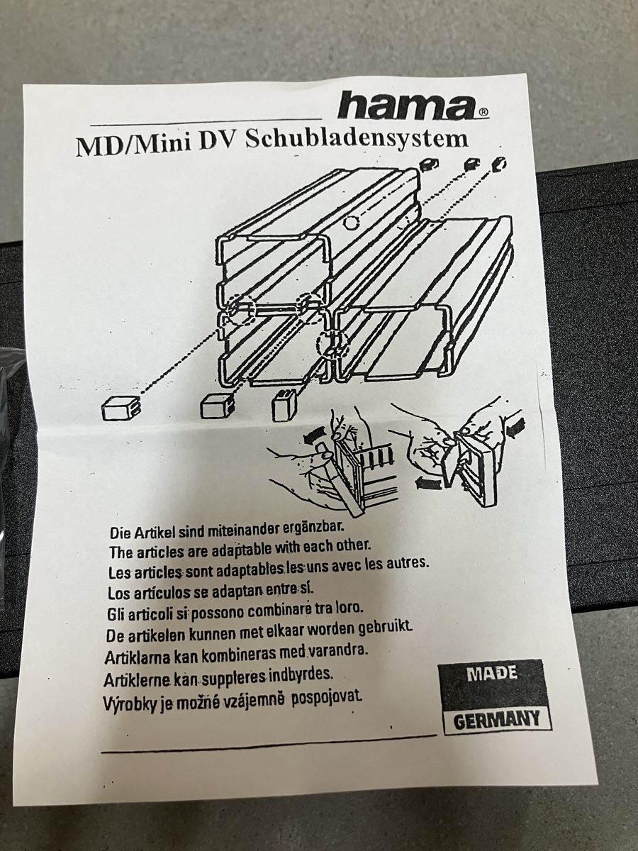Minidisc: Hama Minidisc / Mini DV Schubladensystem neu. – Nuovo e nell'imballaggio originale da Hausen AG venduto da tom_nx9h 2