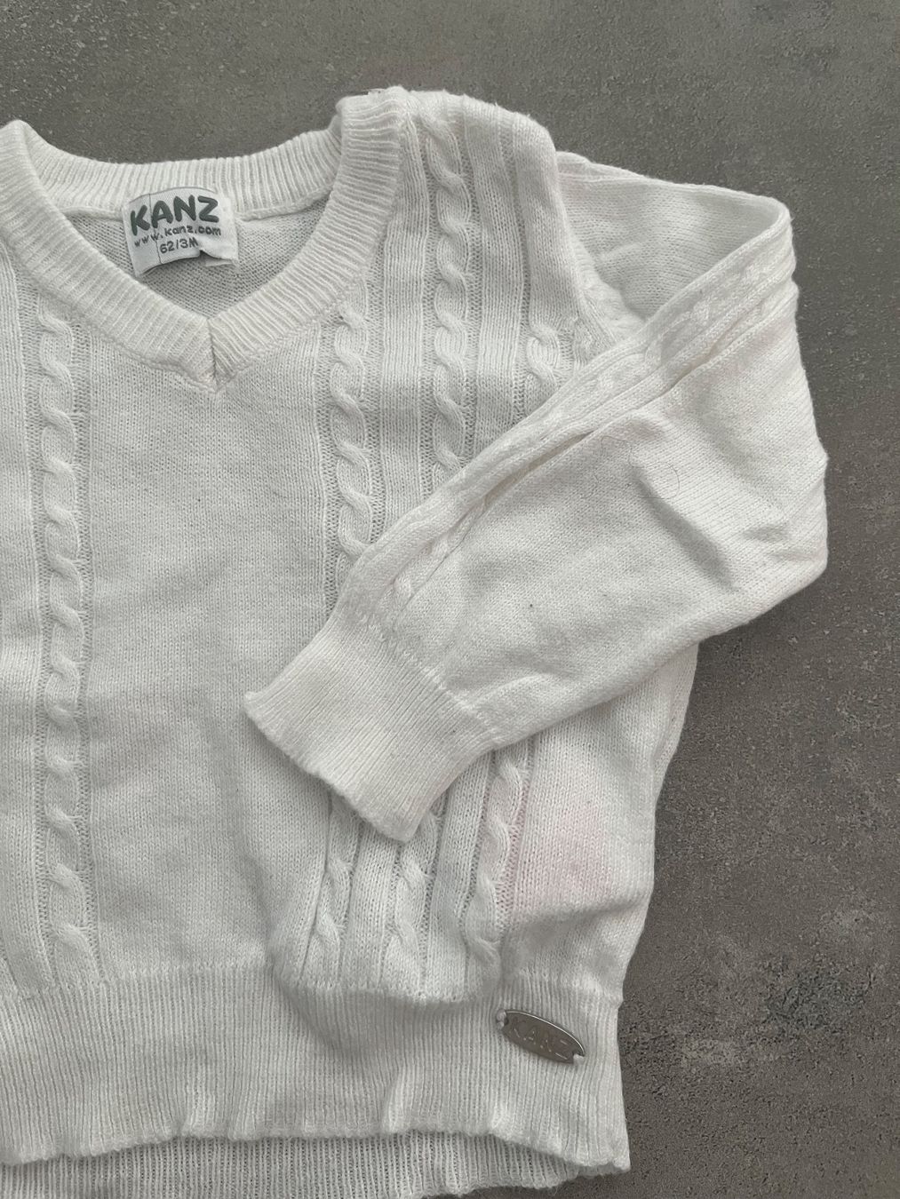 Maglioni & Felpe: Kanz, Strickpulli, Pulli, Zopfmuster, weiss, Gr. 62, NEU – Nuovo (secondo la descrizione) da Mollis venduto da Miss_Dresses 1