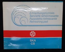 SKA CS Credit Suisse Erfrischungstüchlein/Werbung/Untergang