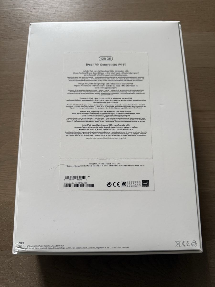 Apple Tablet PC: iPad 7. Generation, 128GB, Wi-Fi, Space Grau – Usato da Einsiedeln venduto da Daru20 1
