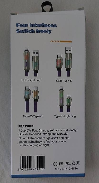 Cavi: PC/téléphone: Câble de charge rapide 2-IN-2 – Nuovo e nell'imballaggio originale da Villars-le-Terroir venduto da isa_27br 1