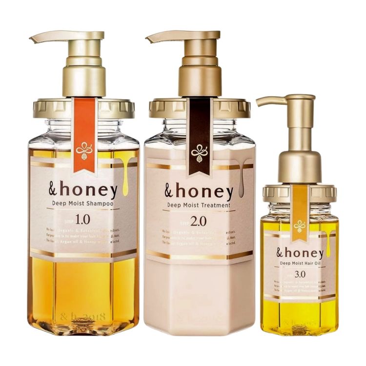 &honey Deep Moist Shampoo, Treatment & Hair Oil Set (Neu und ...