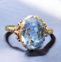 Hübscher Antiker Jugendstil Spinell Ring 14ct 585 Gold✨