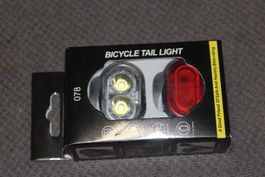 Fahrradlicht Led Set AKKU Velo beleuchtung Front+Rück lampe