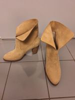  Stiefeletten Damen beige Leder Grösse 38 guter Zustand 