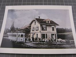 AK Ottikon-Gossau Bahnhof mit Zug