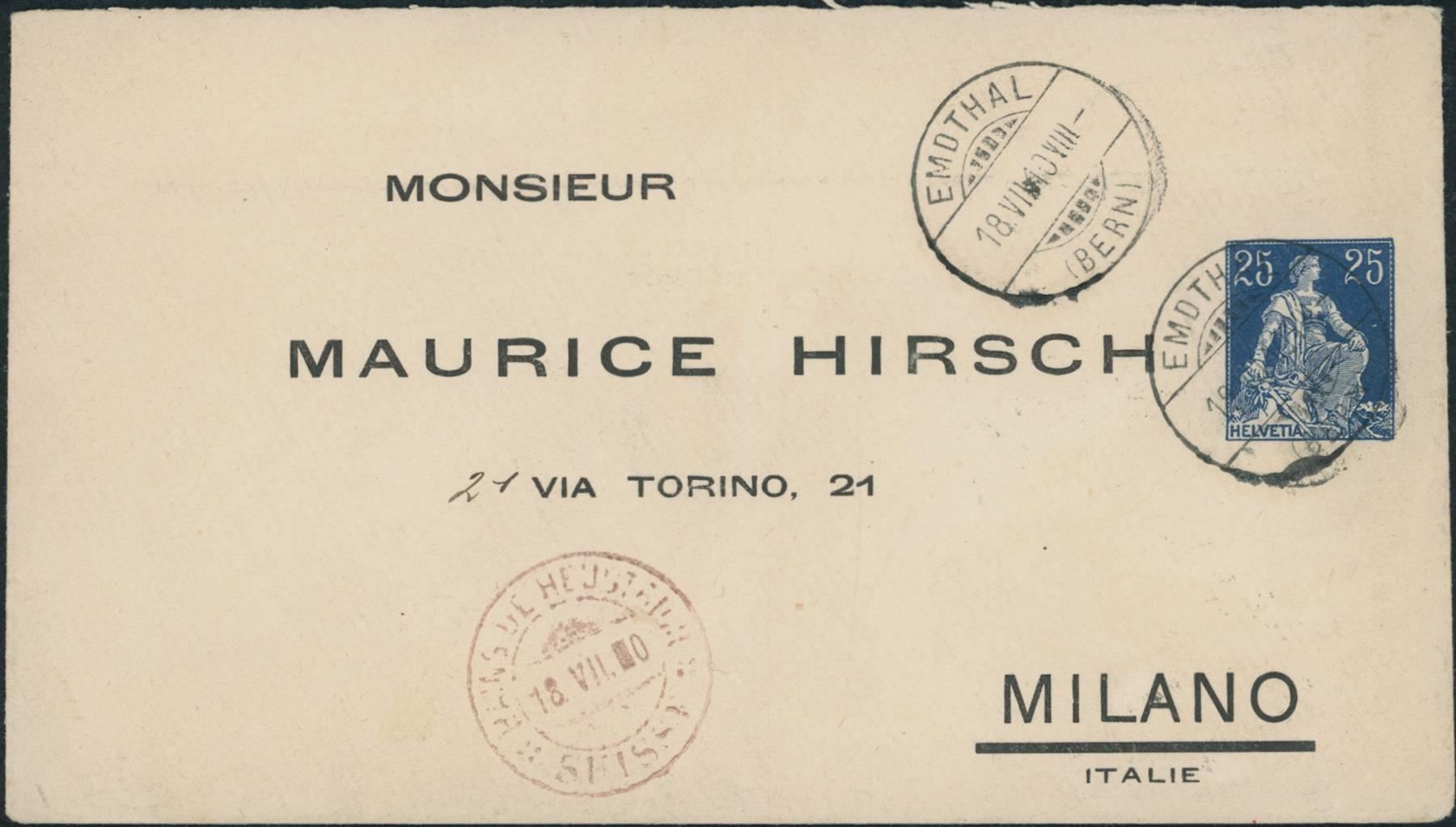 Stempel: BE Bad Heustrich - Hotelstempel – Gebraucht aus Schindellegi von leecollect