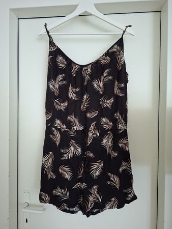 Combishort H&M noire à feuilles, taille M, neuf