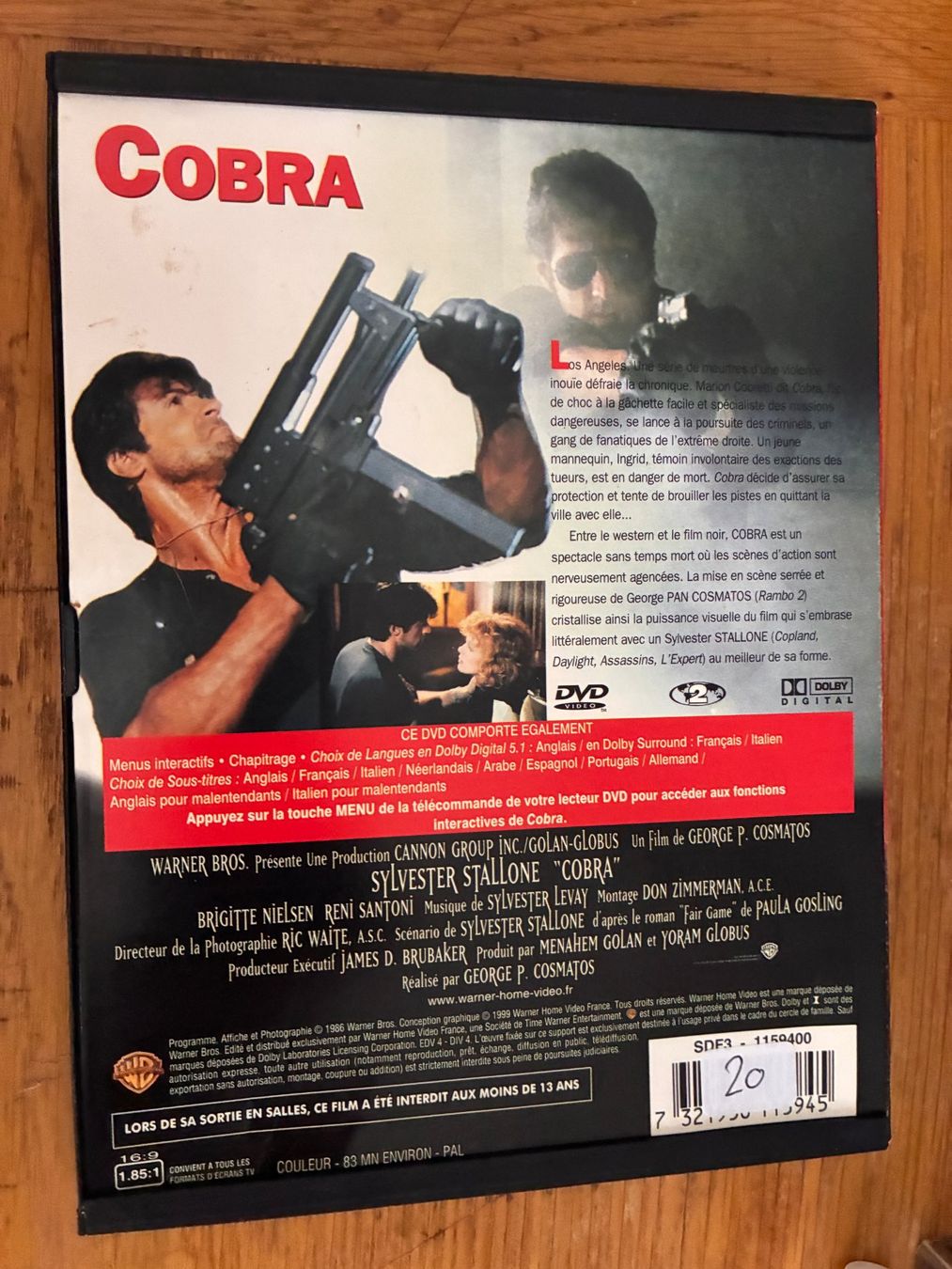 Alle DVDs: Cobra (1986, DVD, Stallone) – Gebraucht aus Vevey von zecollector 1