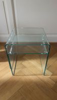 2 tables gigognes Rialto de Fiam Italia, verre courbé