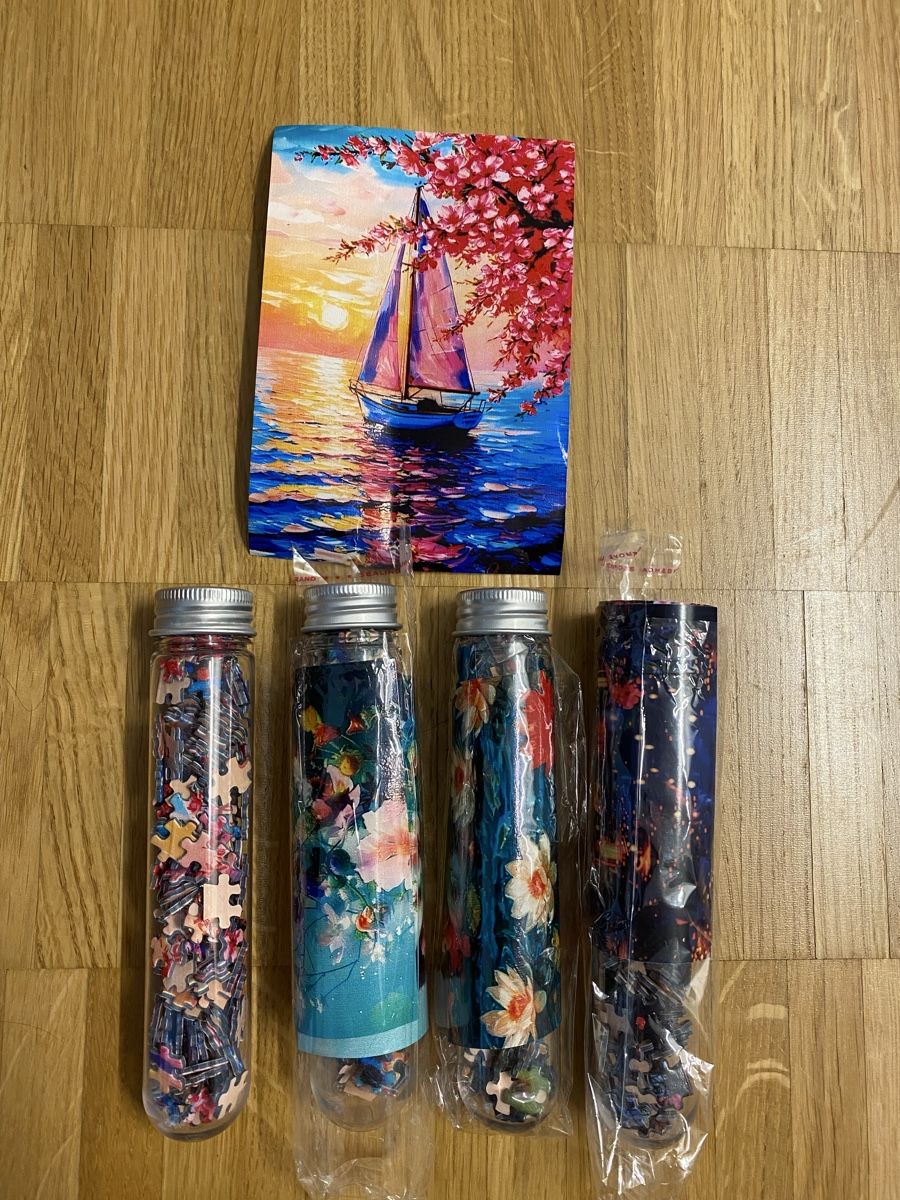 Puzzles: 4 Mini Puzzle im Glas / Vollständig – Gebraucht aus Sargans von sel85