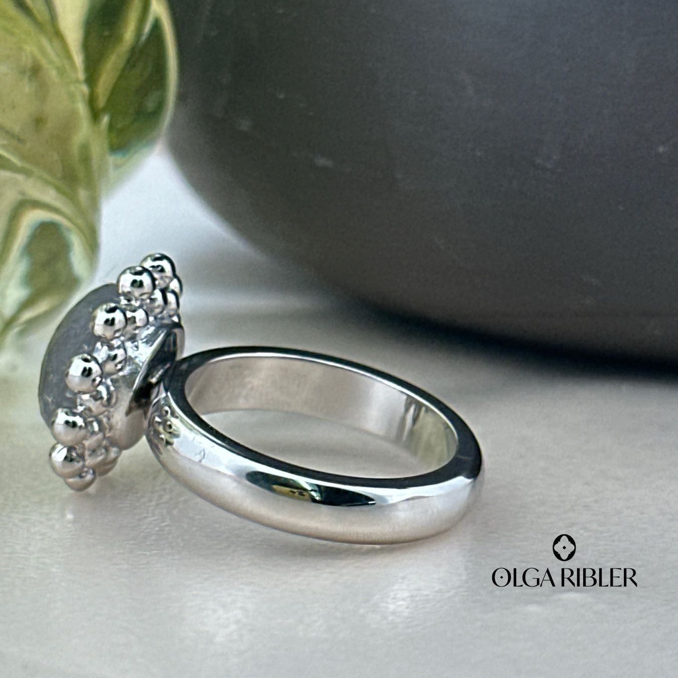 Olga Ribler Anelli: Mondstein Ring Edelstahl Grösse 52 – Nuovo (secondo la descrizione) da Luzern venduto da Schmuckoutlet 5