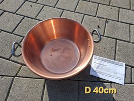 Kupfer Bassin/Konfitüren Topf Mathon, Durchmesser 40cm