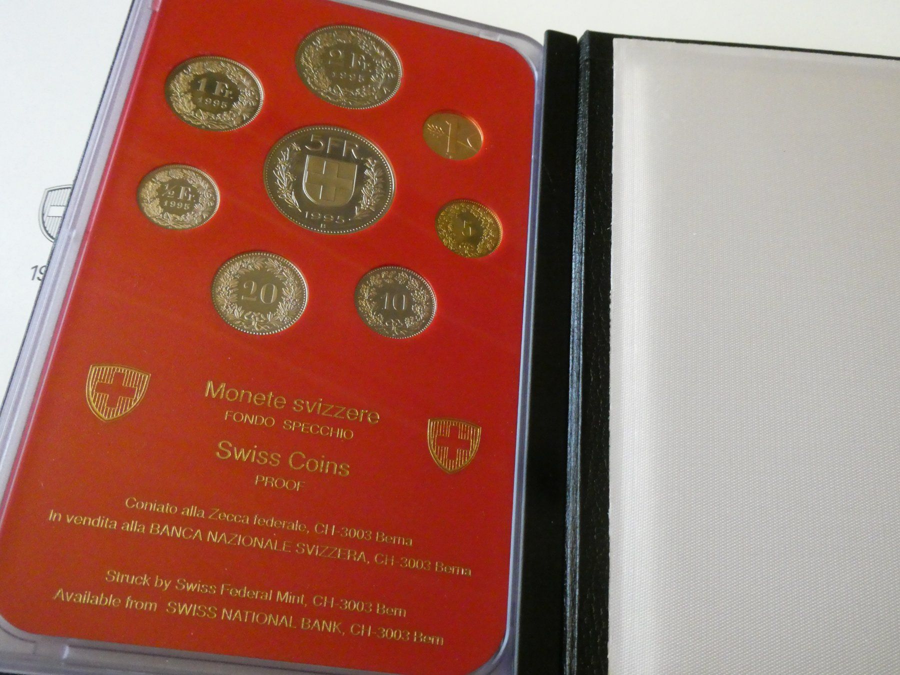 Toutes les monnaies: Schweiz 1995, Münzsatz Polierte Platte – Neuf (Voir description) à Hinterforst par Rohusri 2