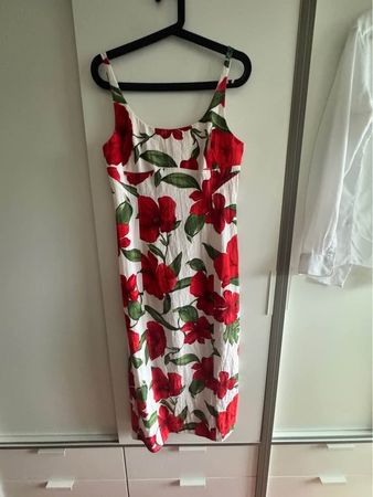 Midikleid Mango Gr. M geblumt