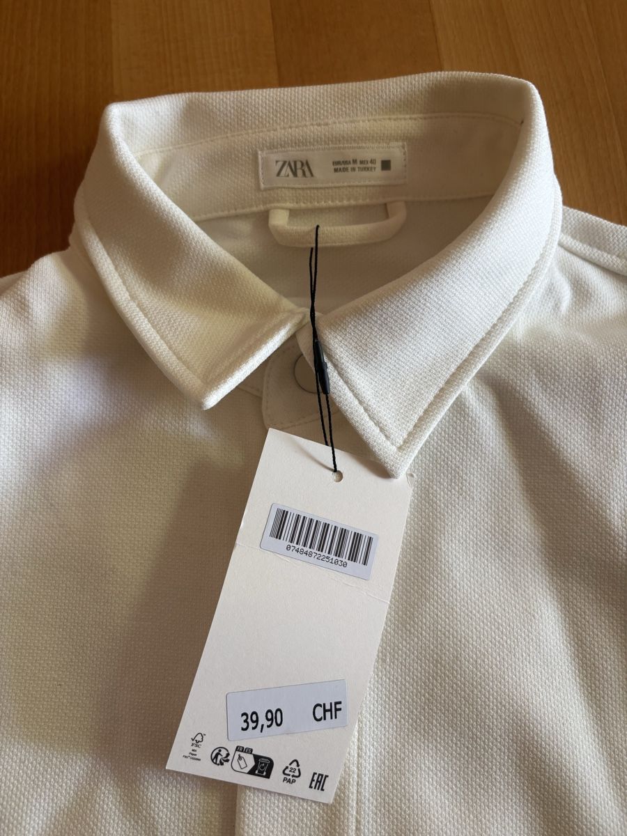 Zara Chemises: weißes Überhemd Zara – Neuf avec emballage d'origine à Chexbres par doe_xns6 1
