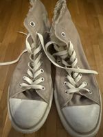 Converse All Star Hi-Tops, Size 9.5 US, Beige, Used.