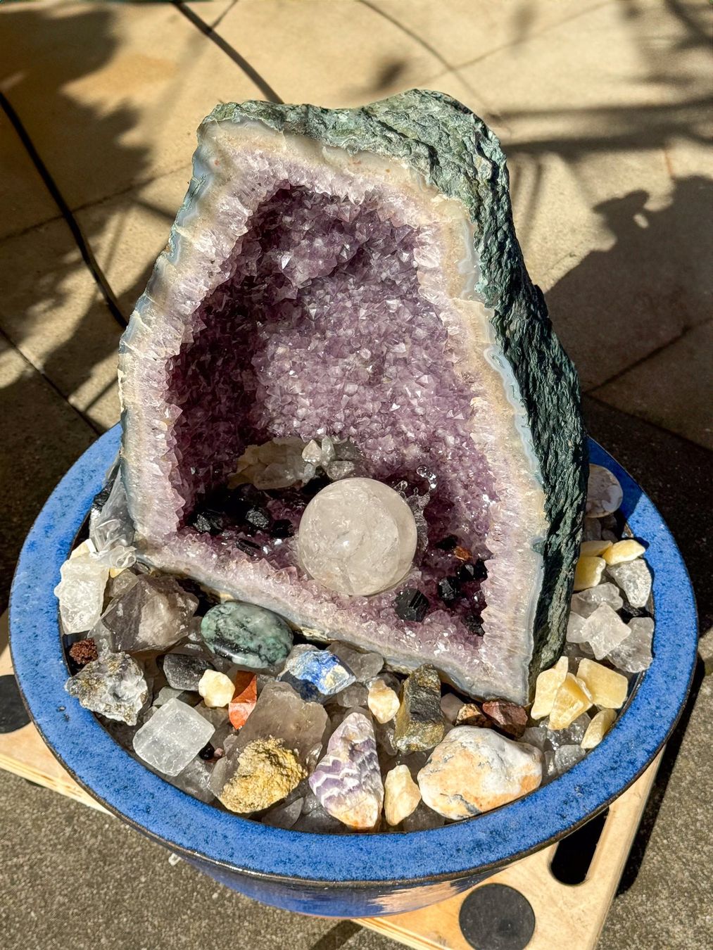 Stagni & Fontane ornamentali: Grosser Amethyst Drusen Brunnen – Usato da Stein AG venduto da choroazon 5