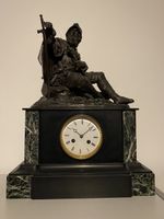 Antike Kaminuhr mit Bronze Figur, Rarität