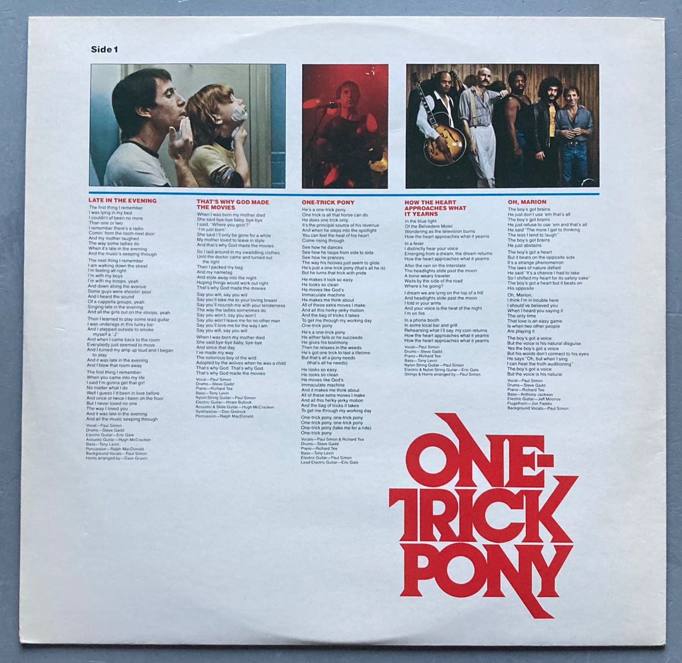 Schallplatten: PAUL SIMON - ONE-TRICK PONY – Gebraucht aus Poliez-Pittet von Newtown-Records 2